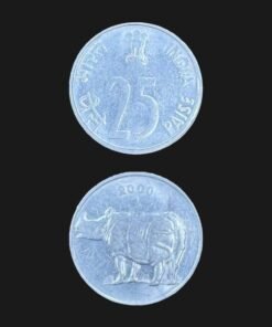 India 25 Paise (One-Horned Rhinoceros / 2000) Coin