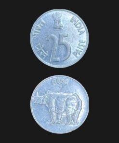 India 25 Paise (One-Horned Rhinoceros / 2002) Coin