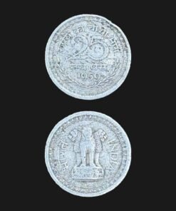 India 25 Naye Paise (Wreath Border / 1959) Coin