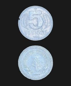 East Germany 5 Pfennig Coin 1968 GDR DDR Coat of Arms Hammer and Compass Aluminium