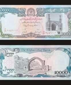 Afghanistan 10,000 Afghani Banknote 1993 SH 1372 UNC Condition Great Mosque of Herat & Arch of Qala-e-Bost RARE