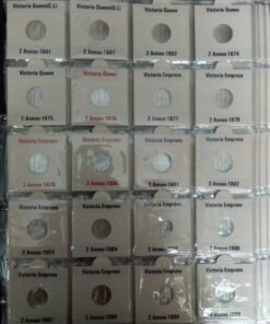 British India Year Wise-494 # WITH Coin HOLDERS STICKERS ONLY NO Coins 2 albums