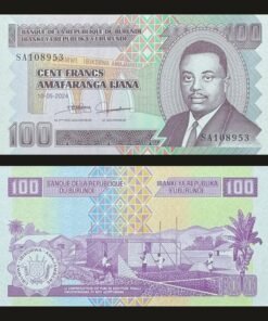 Burundi 100 Francs Banknote UNC 2024 Prince Louis Rwagasore RARE