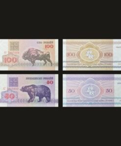 Belarus Banknote Set of 2 UNC (100, 50 Rublei)
