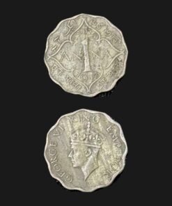 British India 1 Anna Coin King George VI Nickel-Brass