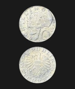 Austria 10 Schilling Coin Eagle and Woman in Headdress