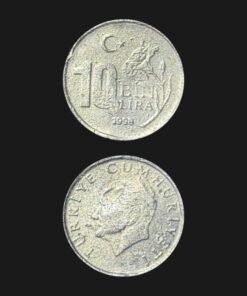 Turkey 10 Bin Lira (10000 Lira) Coin Ataturk