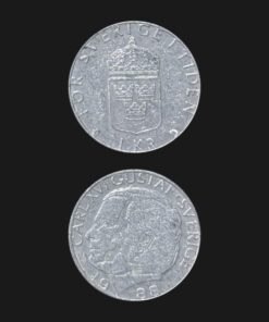 Sweden 1 Krona Coin Royal Arms and Carl XVI Gustaf