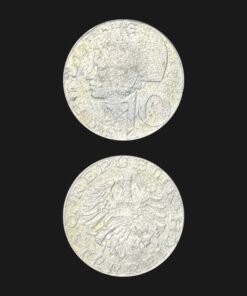 Austria 10 Schilling Coin Eagle and Woman in Headdress