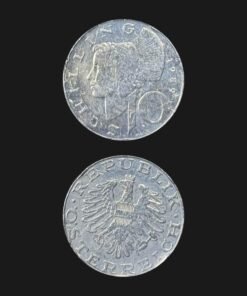 Austria 10 Schilling Coin Eagle and Woman in Headdress