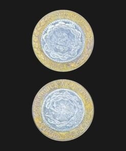 Argentina 2 Pesos Coin Bi-Metallic Sun of May