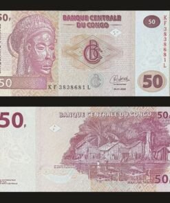 Democratic Republic of Congo 50 Francs Banknote 2022 UNC Tshokwe Mask Fishermen Village RARE
