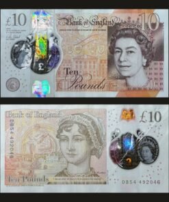 UK 10 Pounds Banknote 2017 Polymer Queen Elizabeth II Jane Austen RARE