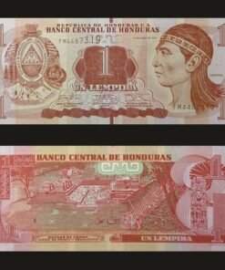 Honduras 1 Lempira Banknote UNC 2014 Chief Lempira Copan Ruins Oberthur RARE
