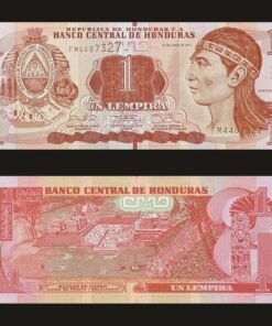 Honduras 1 Lempira Banknote 2014 UNC Chief Lempira Copan Maya Ruins RARE
