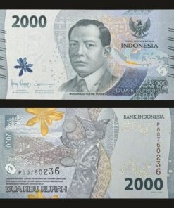 Indonesia 2000 Rupiah Banknote 2022 Mohammad Hoesni Thamrin Tari Piring UNC RARE