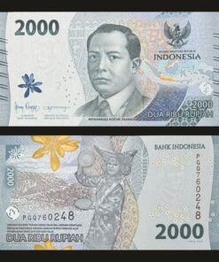 Indonesia 2000 Rupiah Banknote 2022 Mohammad Hoesni Thamrin Tari Piring UNC RARE