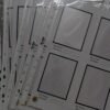 Set Of 5 White Refills With Sheet Protectors For Blk Of 4 Stamps