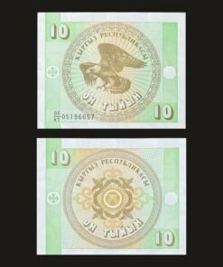 Kyrgyzstan 10 Tiyin Banknote UNC 1993 Flying Eagle Central Asian Currency RARE