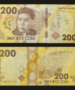 Kyrgyzstan 200 Som Banknote 2023 Poet Alykul Osmonov Lake Issyk-Kul RARE