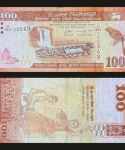 Sri Lanka 100 Rupees Banknote 2022 Norochcholai Power Plant Orange-Billed Babbler RARE
