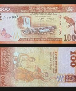 Sri Lanka 100 Rupees Banknote 2022 Norochcholai Power Plant Orange-Billed Babbler RARE