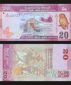 Sri Lanka 20 Rupees Banknote 2024 UNC Colombo Port Owl Butterfly RARE