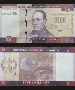 Liberia 5 Dollars Banknote 2016 UNC Edward J Roye Rice Harvest RARE