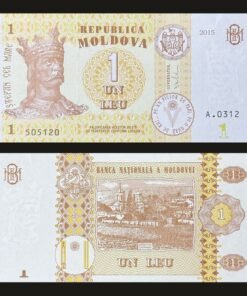 Moldova 1 Leu Banknote UNC 2015 Stefan cel Mare