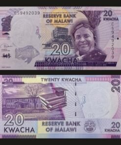 Malawi 20 Kwacha Banknote UNC 2020 Inkosi Ya Makhosi M'mbelwa II Machinga Teachers College RARE
