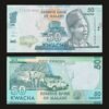 Malawi 50 Kwacha Banknote UNC 2019 Inkosi Ya Makhosi Philip Gomani II Kasungu Elephants RARE