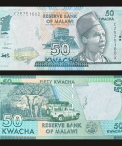 Malawi 50 Kwacha Banknote UNC 2019 Inkosi Ya Makhosi Philip Gomani II Kasungu Elephants RARE