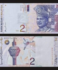Malaysia 2 Ringgit Banknote UNC Kuala Lumpur Tower