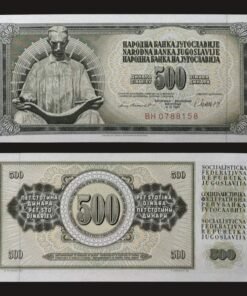 Yugoslavia 500 Dinara Banknote UNC 1981 Statue of Nikola Tesla