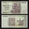 Zimbabwe 200 Million Dollars Banknote UNC 2008 Balancing Rocks Hyperinflation