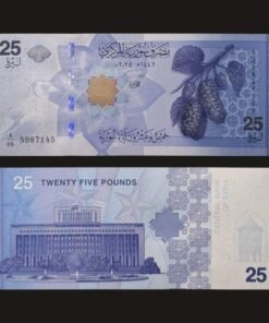 Syria 25 Pounds Banknote UNC 2025 Mulberries and Central Bank