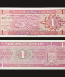 Netherlands Antilles 1 Gulden Banknote UNC 1970 Harbour View
