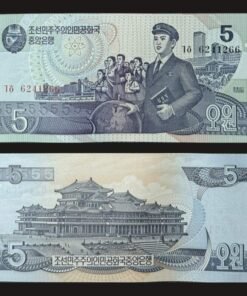 North Korea 5 Won Banknote UNC 1998 Schoolchildren and Grand People&rsquo;s Study House
