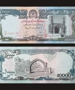 Afghanistan 10000 Afghanis Banknote UNC SH1372 (1993) Mosque and Arch