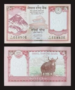 Nepal 5 Rupees Banknote UNC 2024 (VS 2081) Mount Everest and Yak