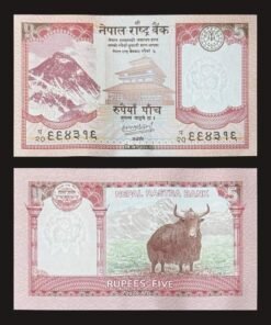 Nepal 5 Rupees Banknote UNC 2024 (VS 2081) Mount Everest and Yak