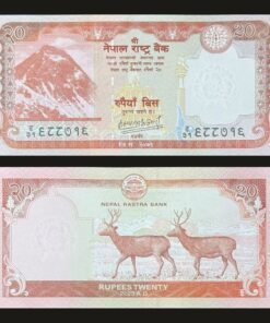 Nepal 20 Rupees Banknote 2023 AD VS 2079 UNC Condition Mount Everest & Swamp Deers RARE