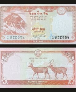 Nepal 20 Rupees Banknote 2023 AD VS 2079 UNC Condition Mount Everest & Swamp Deers RARE