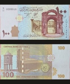 Syria 100 Syrian Pounds Banknote 2021 UNC Condition Ancient Roman Theater of Bosra RARE