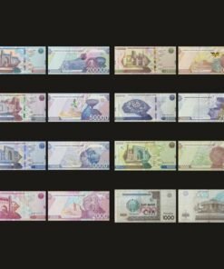 Uzbekistan Banknote Set of 8 (200000, 100000, 50000, 20000, 10000, 5000, 2000, 1000 Som)