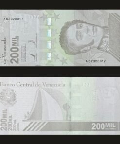 Venezuela 200000 Bolivares Banknote 2020 UNC Condition Simon Bolivar & Mausoleum RARE