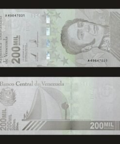 Venezuela 200000 Bolivares Banknote 2020 UNC Condition Simon Bolivar & Mausoleum RARE