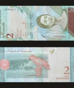 Venezuela 2 Bolivares Soberanos Banknote 2018 UNC Condition Josefa Camejo & Yellow-headed Parrot RARE