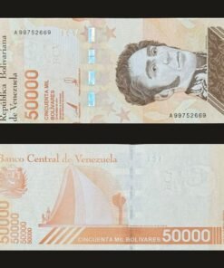 Venezuela 50000 Bolivares Banknote 2019 UNC Condition Simon Bolivar & Mausoleum RARE