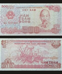Vietnam 500 Dong Banknote 1988 UNC Condition Ho Chi Minh & Haiphong Port Ships RARE